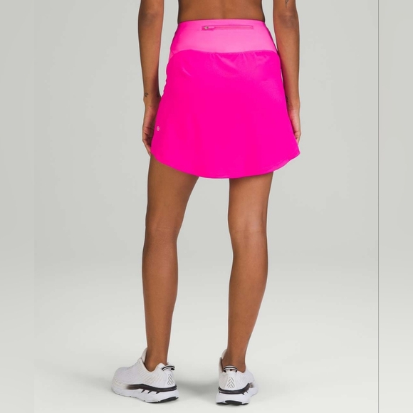 Lululemon Essential High Rise Running Skirt Long Pow Pink Size 8 Activewear Gym - Picture 2 of 13